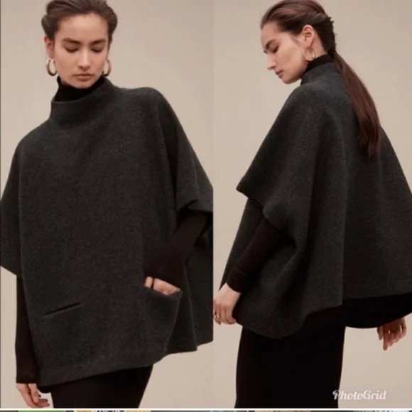 Wilfred Sweaters - Wilfred Touarine 100% Merino Wool Cape Poncho (S/M)